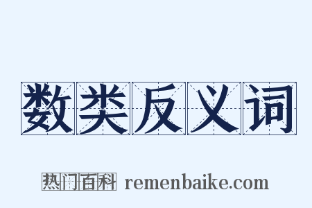 数类反义词是什么意思的图片